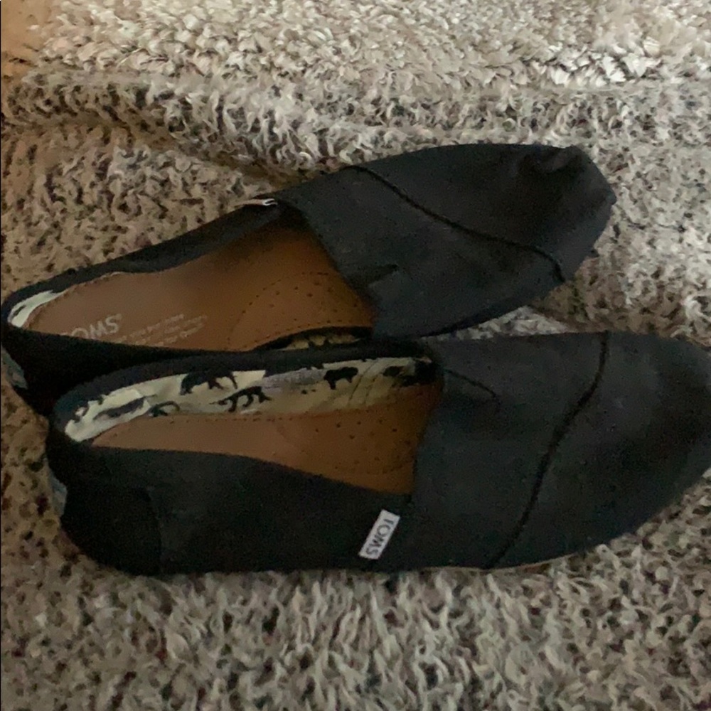 Toms- black, size 8.5